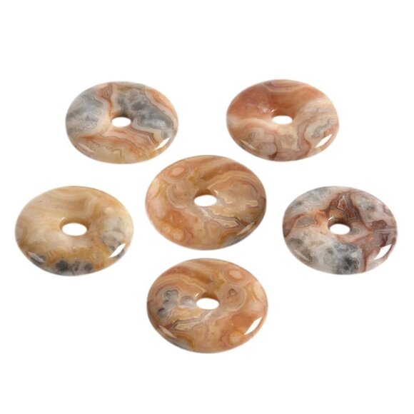 Crazy Lace Agate Pendant with Feng Shui Lucky Coin - Picture 7 of 7